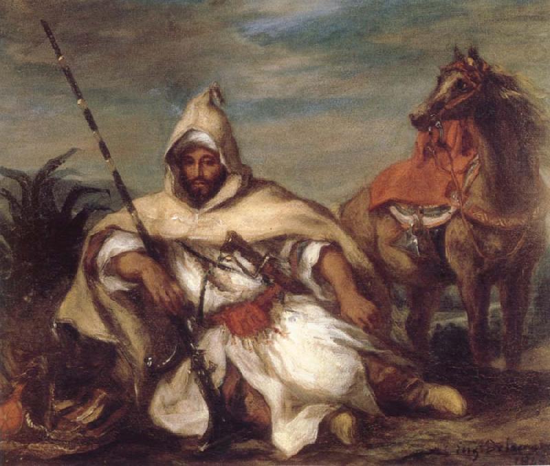 Eugene Delacroix A Moroccan from the Sultan-s Guard china oil painting image